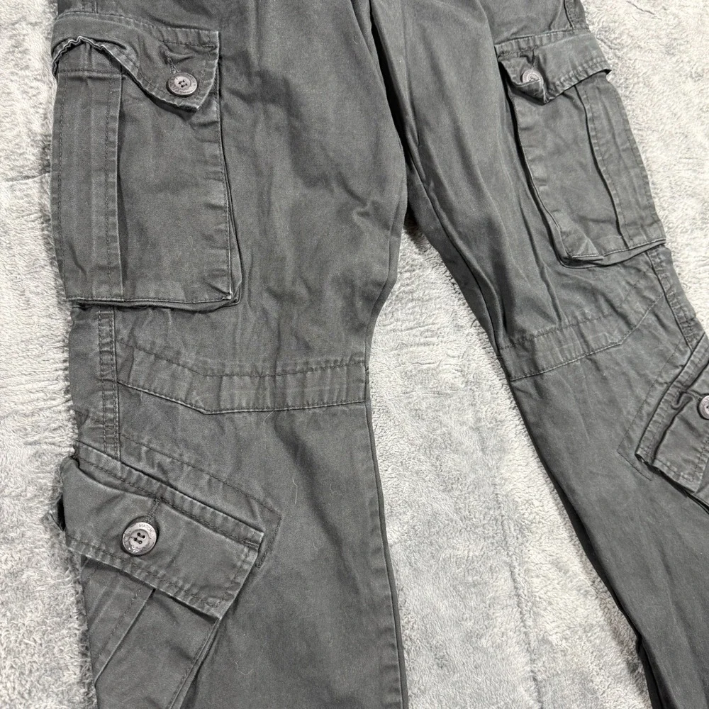 Matchstick Cargo Pants Mens S 29 Black Workwear Multi Pocket Tactical‎ Trousers
